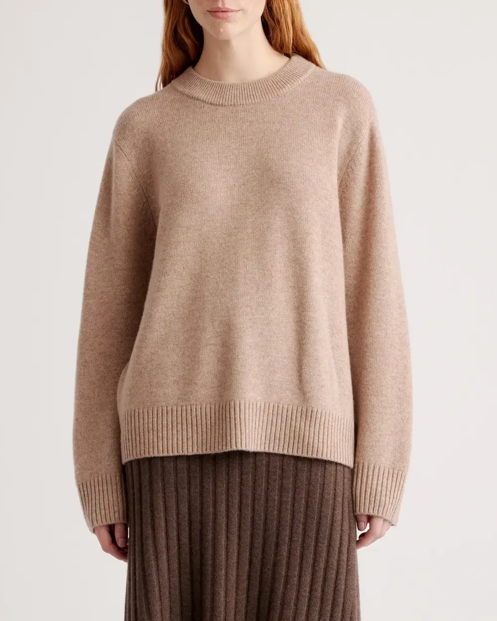 Loose Crew Neck Cashmere Oversized Sweater