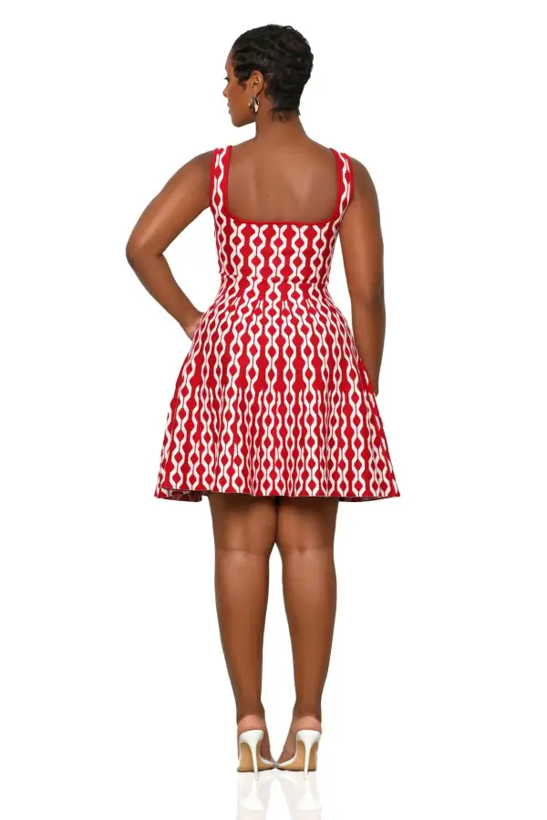 Take A Twirl Dress (Red Multi)