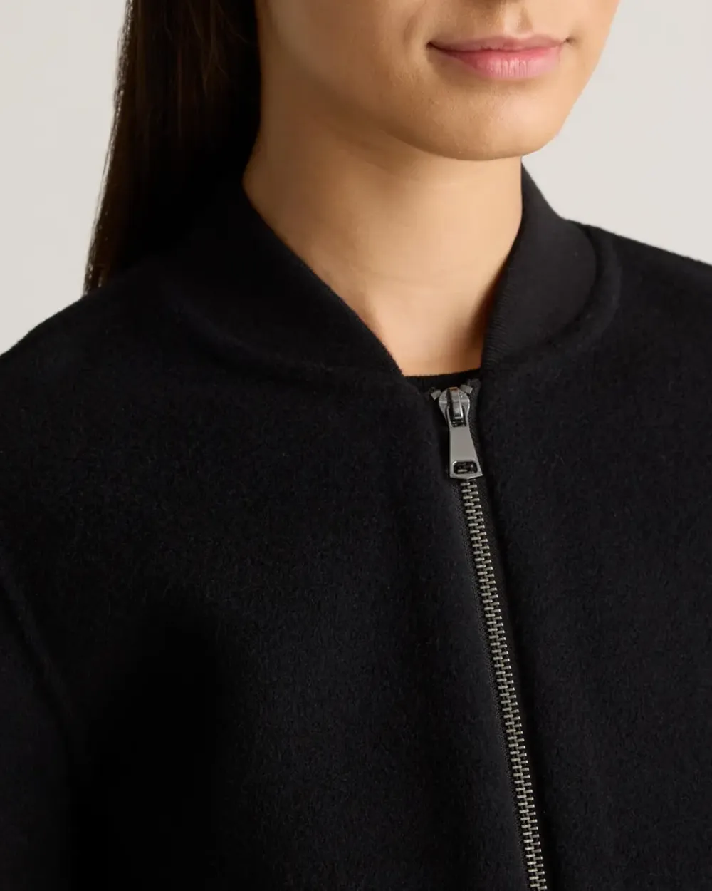 Double-Faced Merino Wool Bomber Jacket