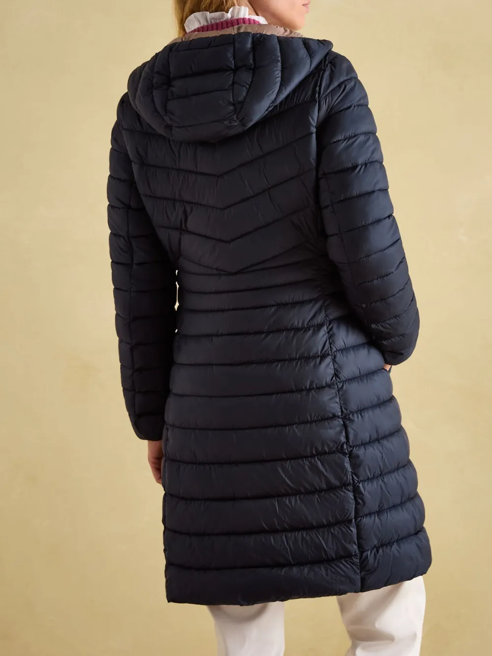 Kenley Navy Showerproof Long Padded Coat