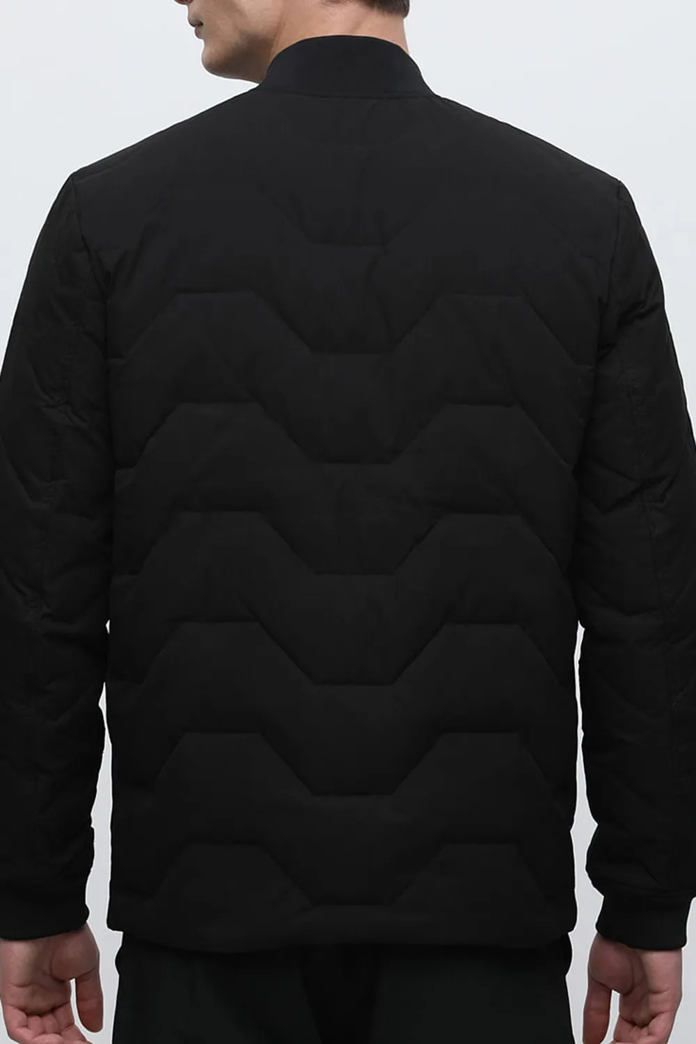 GREEN QUILTED REDOWN BOMBER JACKET