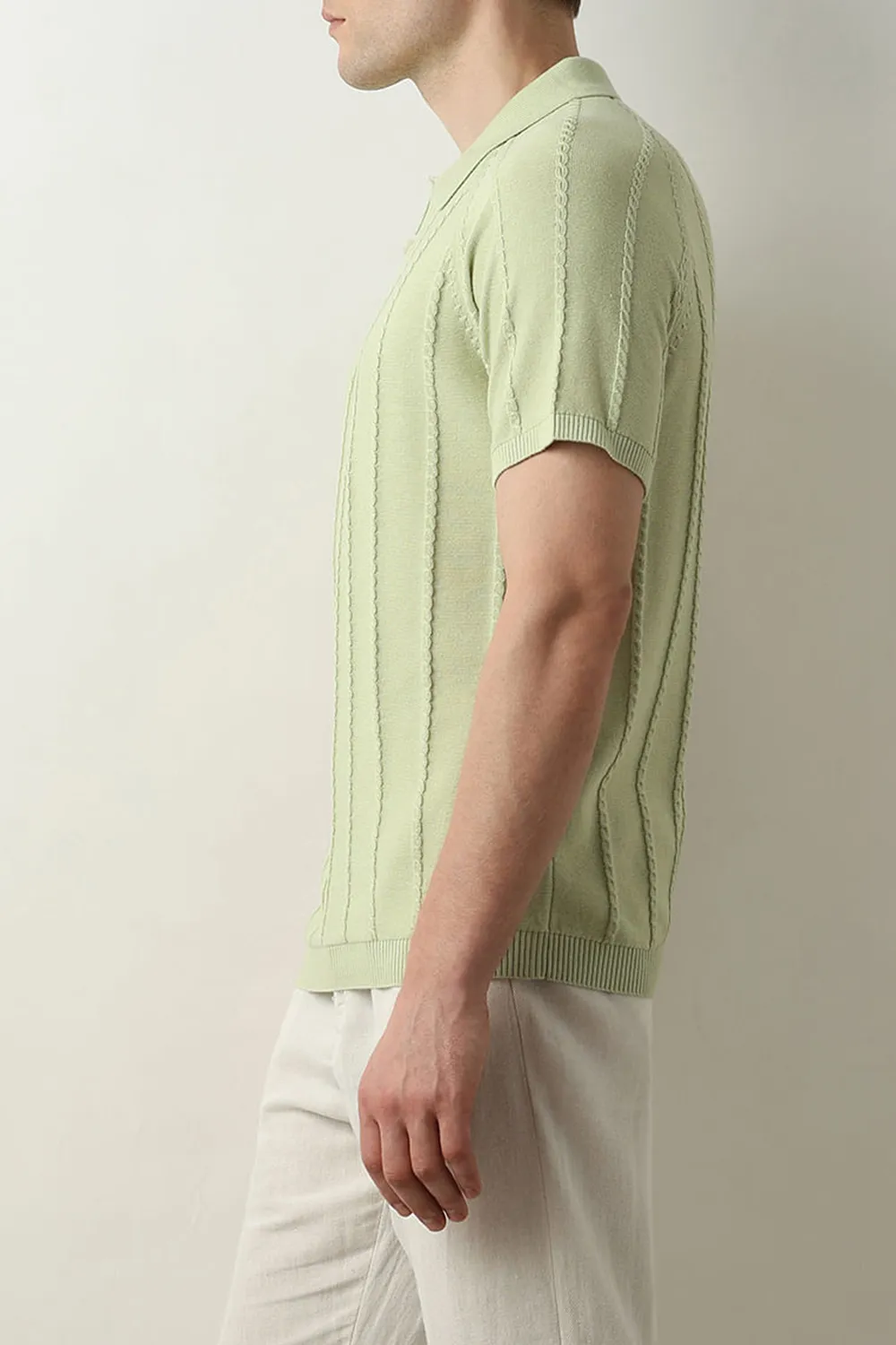 Green Organic Cotton Polo T-shirt