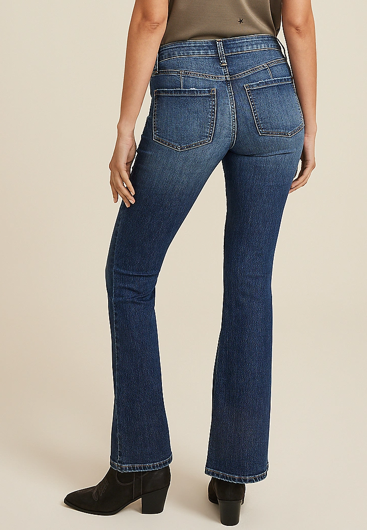 Patch Pocket High Rise Wide Leg Jean