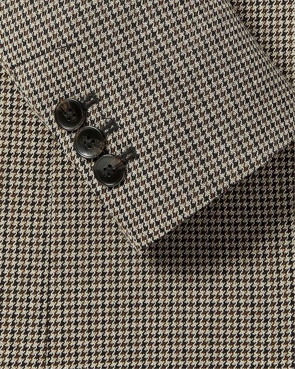 Oversized One-Button Houndstooth Blazer