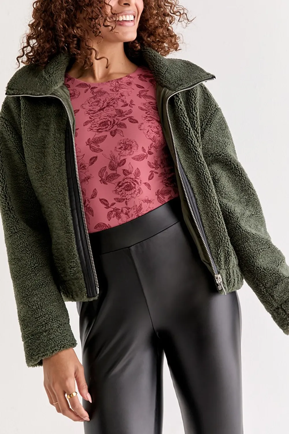 Nora Sherpa Cropped Jacket