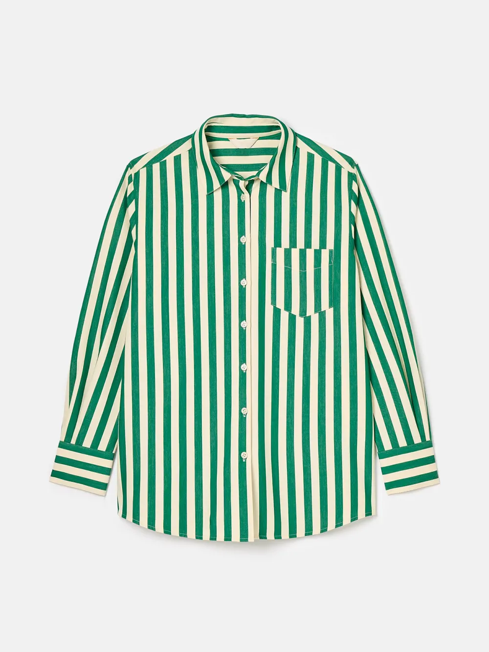 Amilla Green & Cream Stripe Shirt