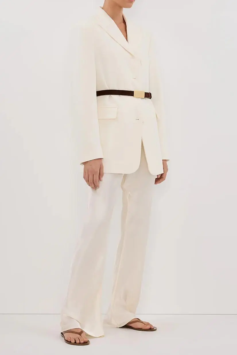 MYKA CREAM SATIN PANT