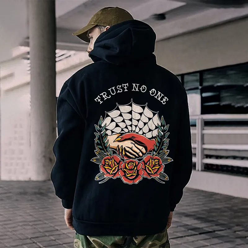 Trust No One Printed Men's Hoodie