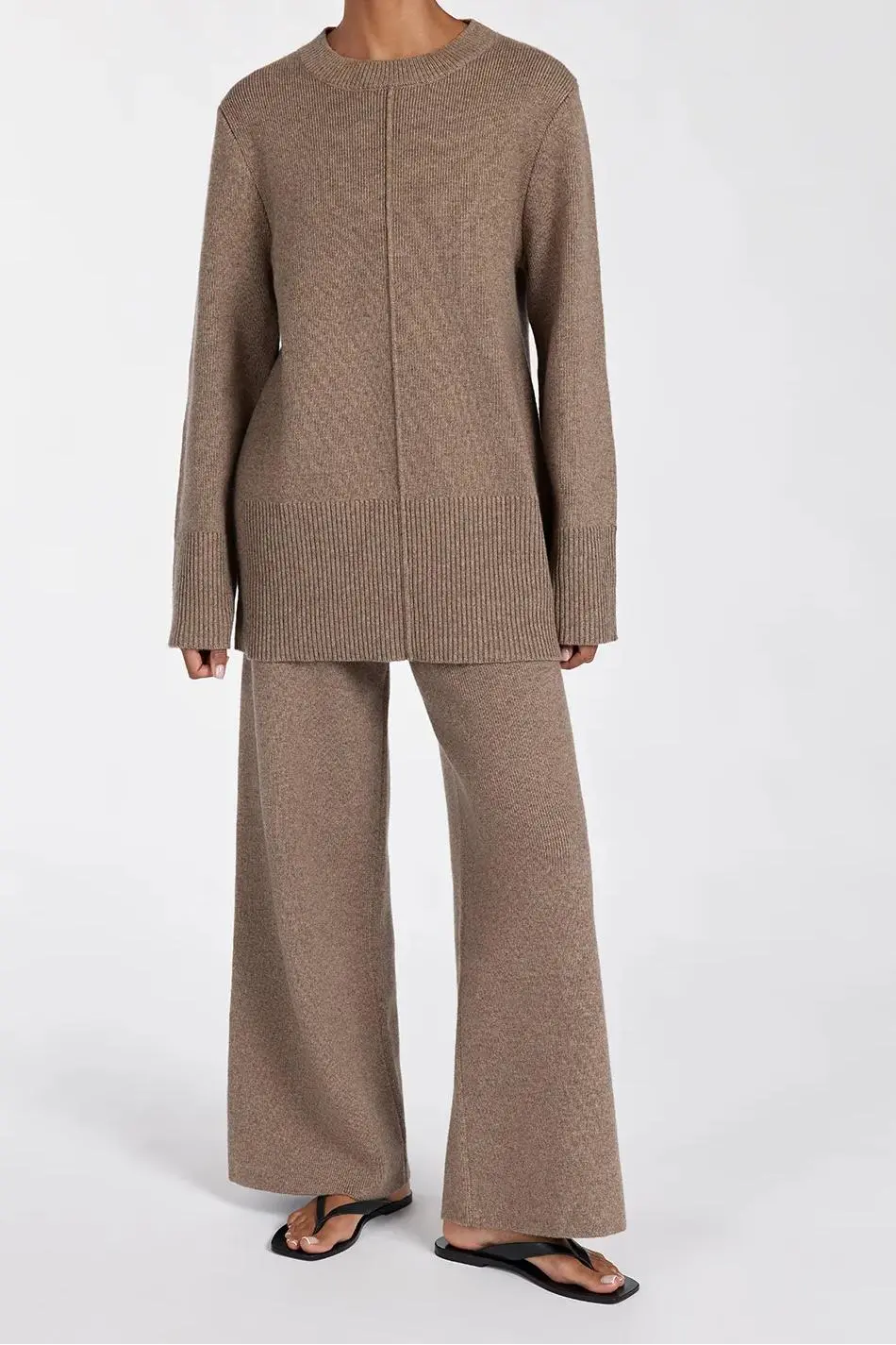 CLEMENCE CHOC MARLE KNIT PANT