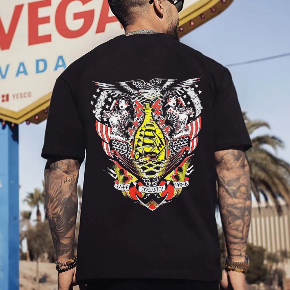 Safe Journey Printed Men's T-shirt