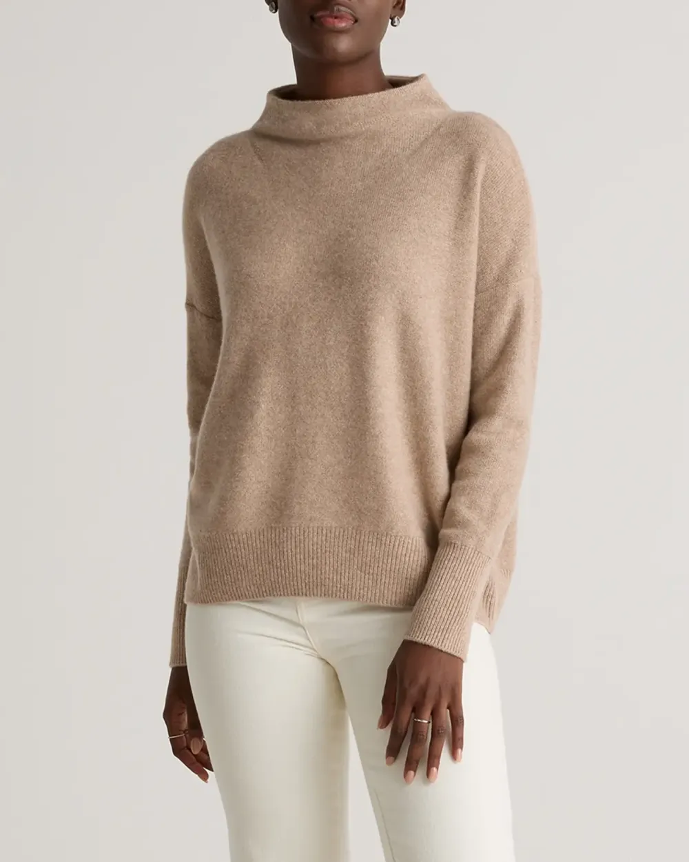 Funnel Neck Mongolian Cashmere Sweater