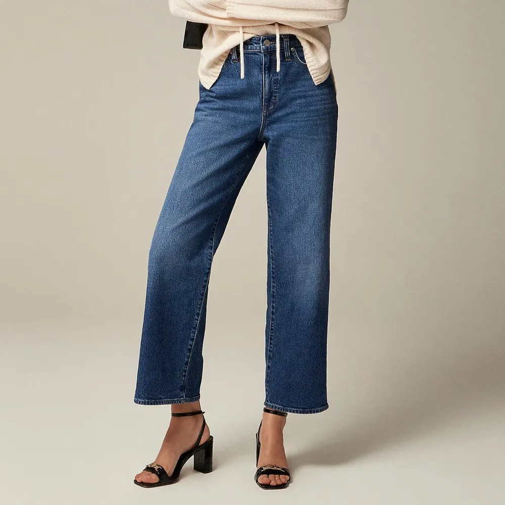 High-rise slim-wide jean semi-stretch