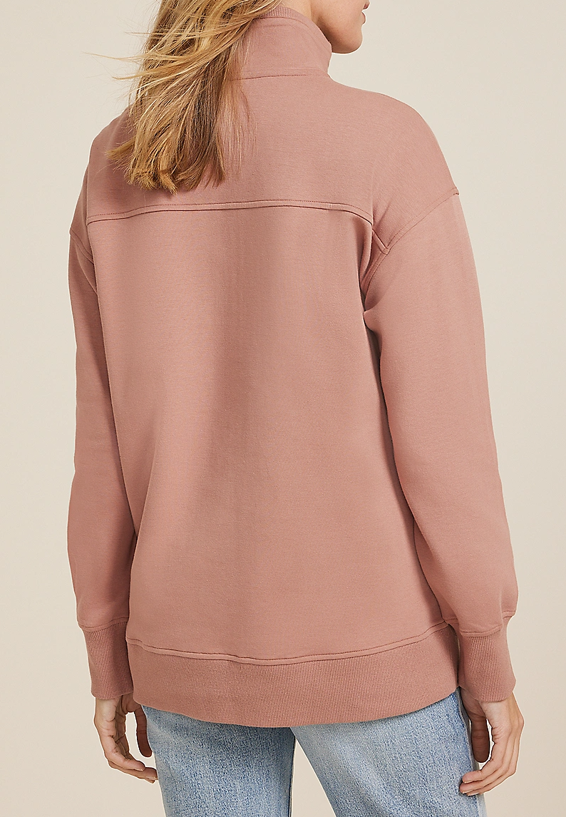 Athleisure Half Zip Pullover Sweatshirt