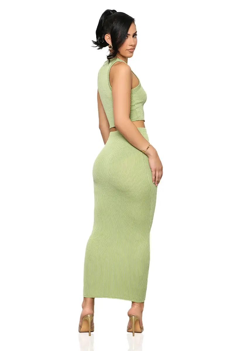 Just Chill Skirt Set (Sage)