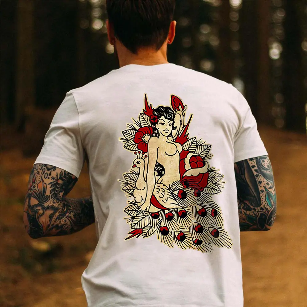 Peacock Princess Printed Men's T-shirt