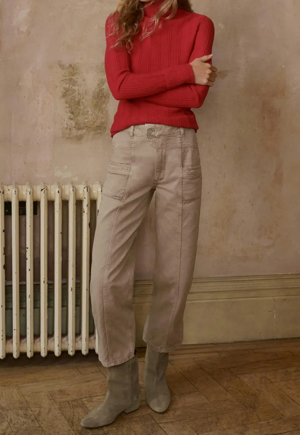 Seamed trousers
Cotton twill