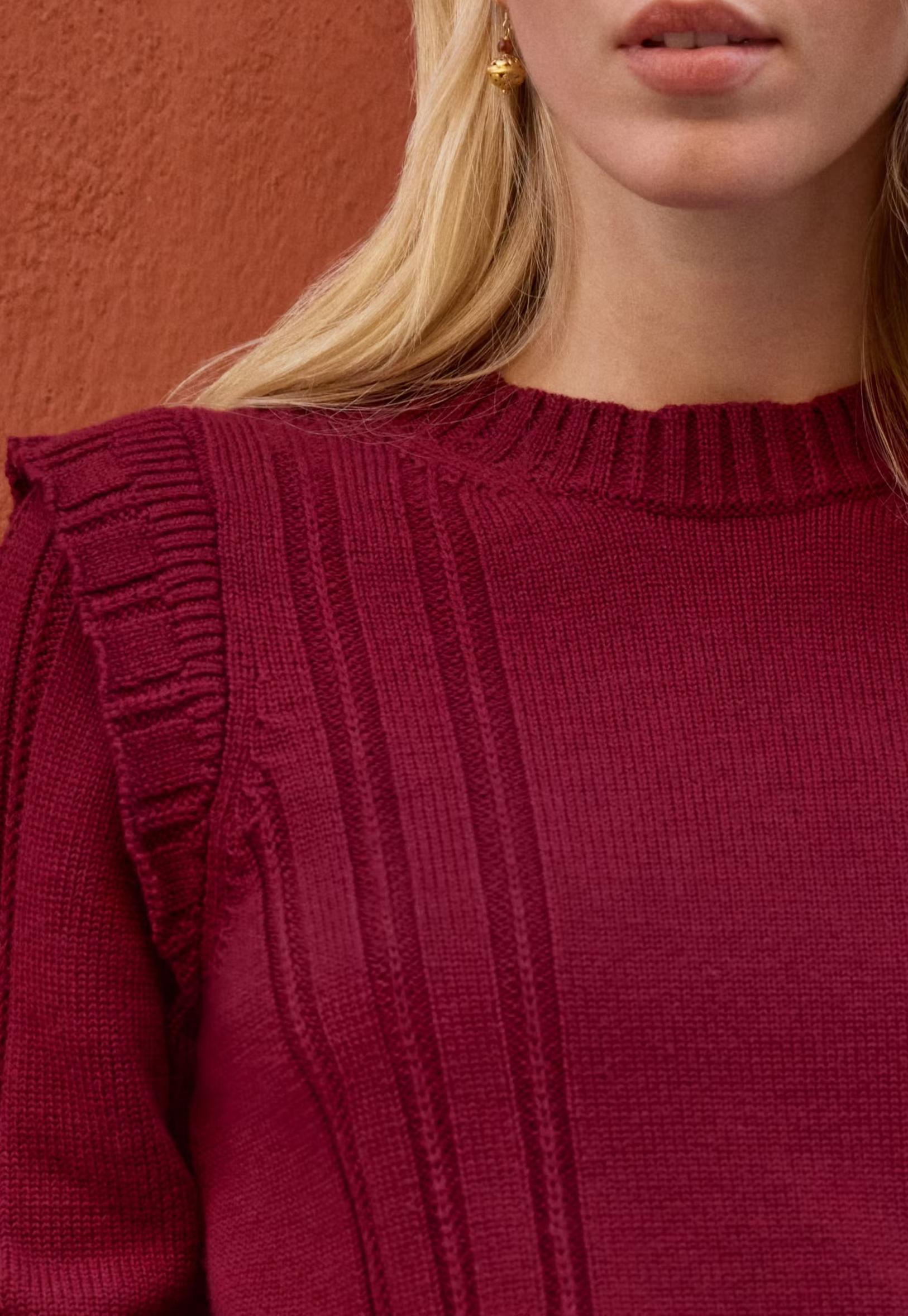 Rib-stitch sweater
Wool & organic cotton