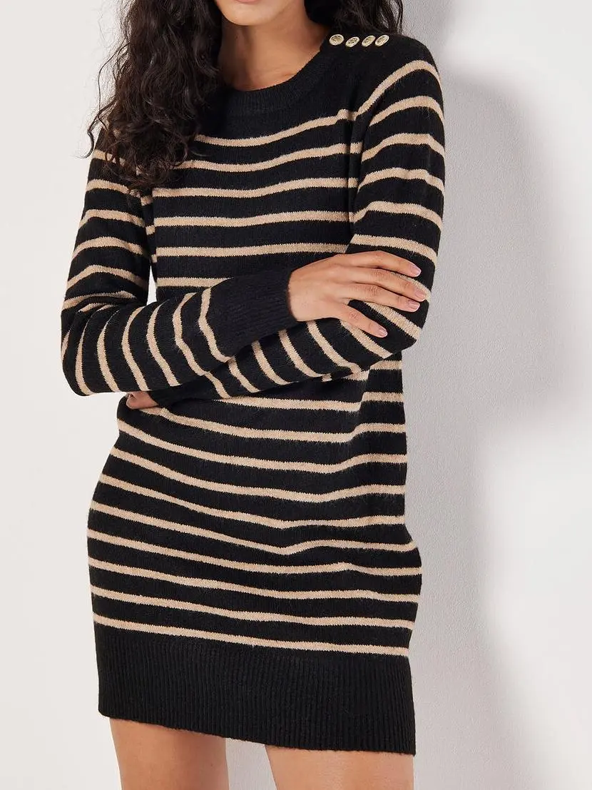 Striped Knitted Dress