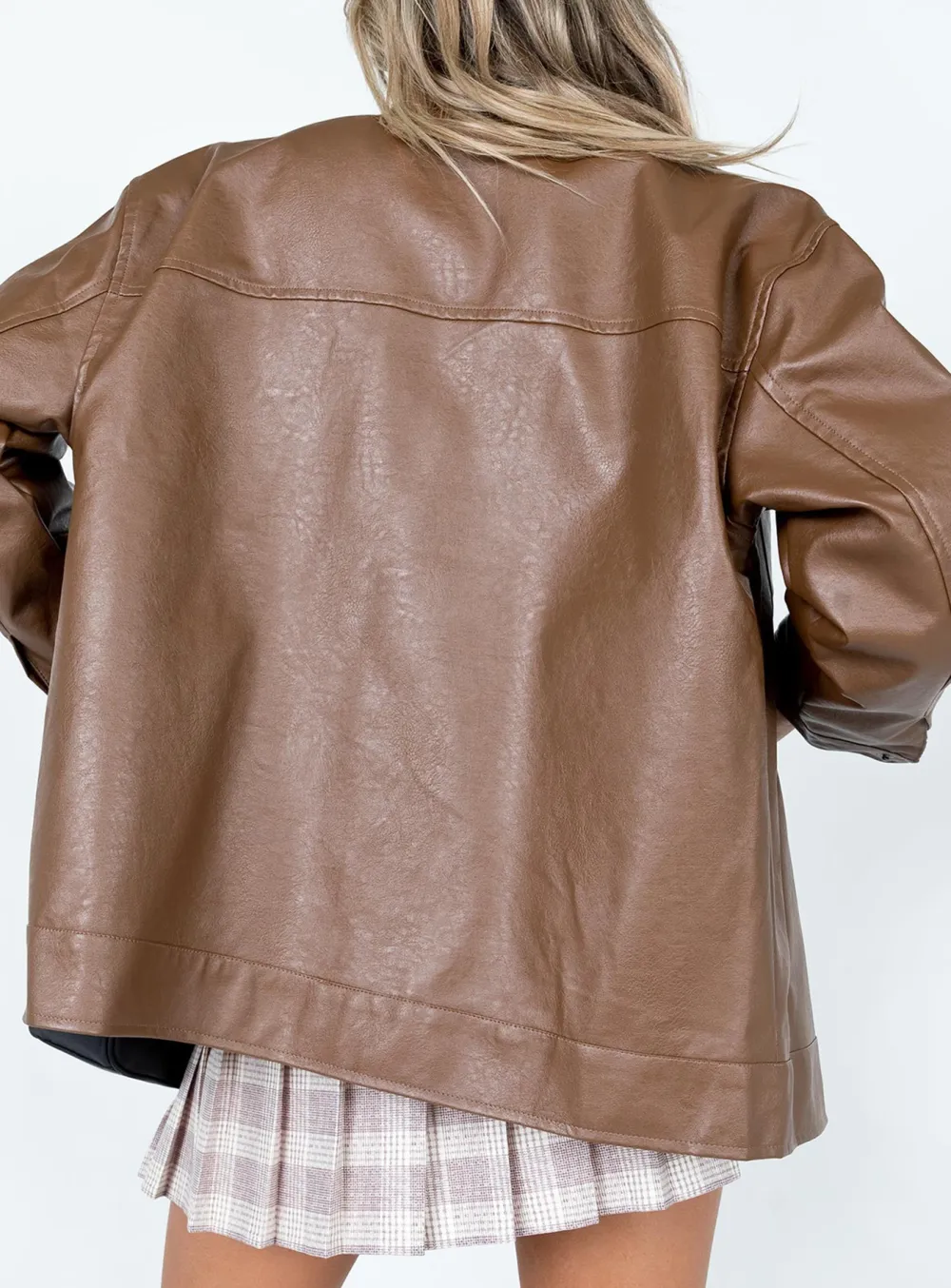 Callie Faux Leather Jacket Black