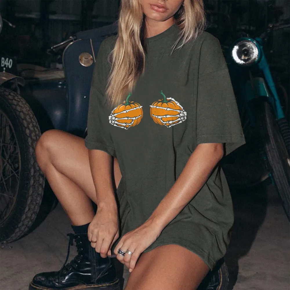 Halloween Pumpkin Printed T-shirt