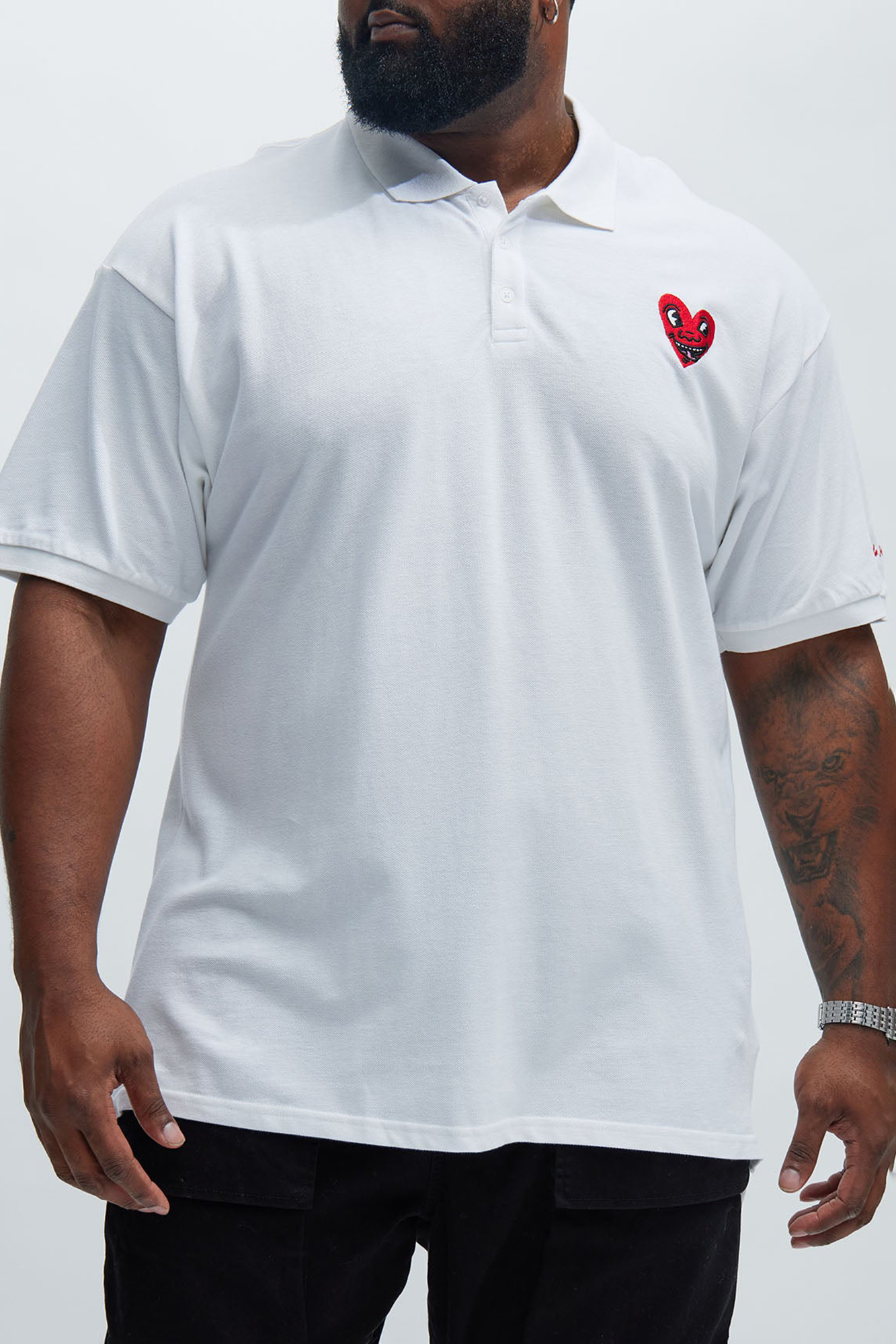 Keith Haring Heart Logo Short Sleeve Polo