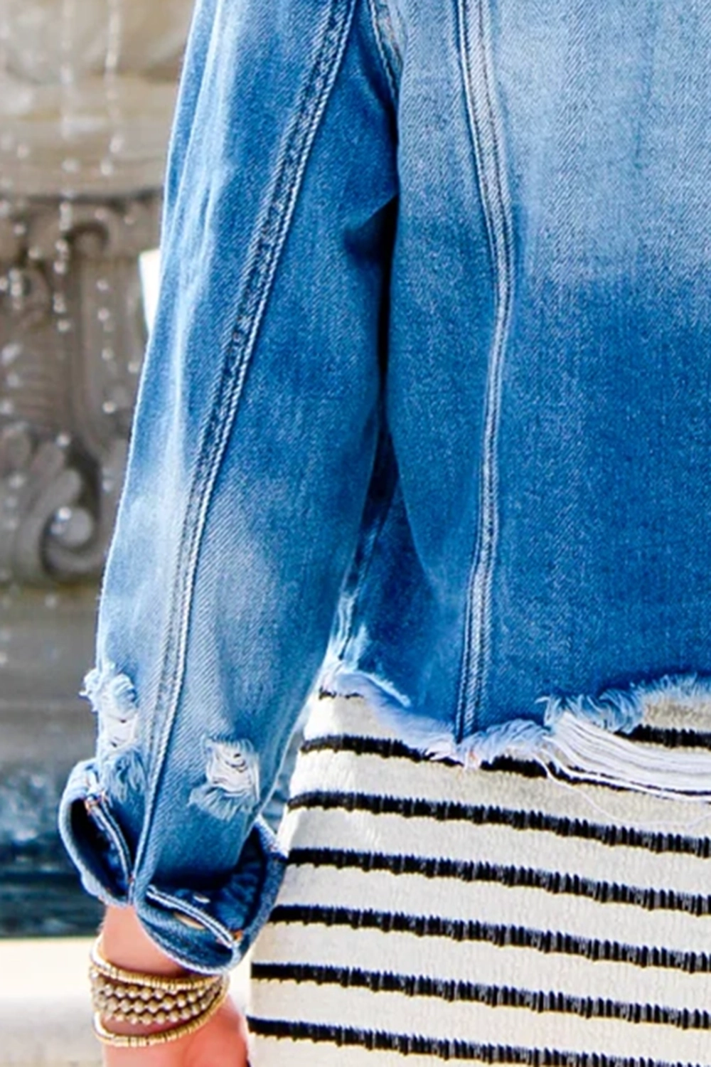 Cropped denim jacket