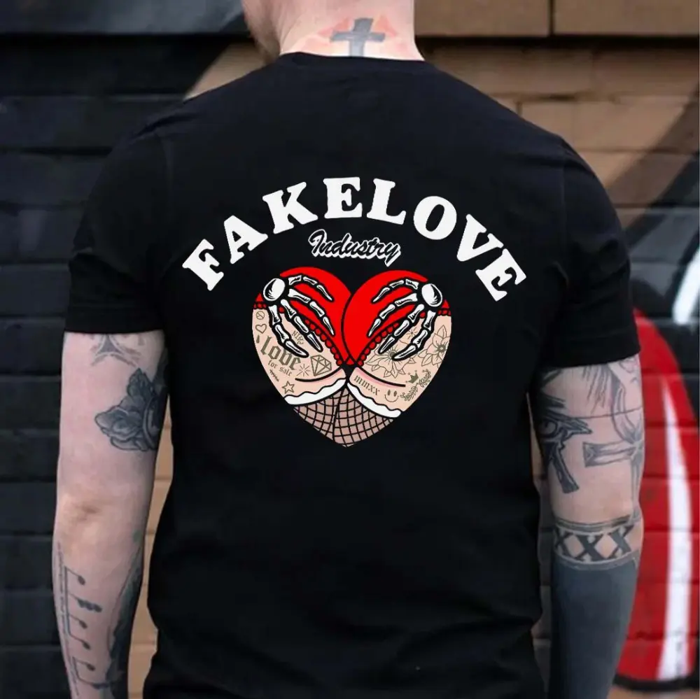 Fake Love Printed Men's T-shirt