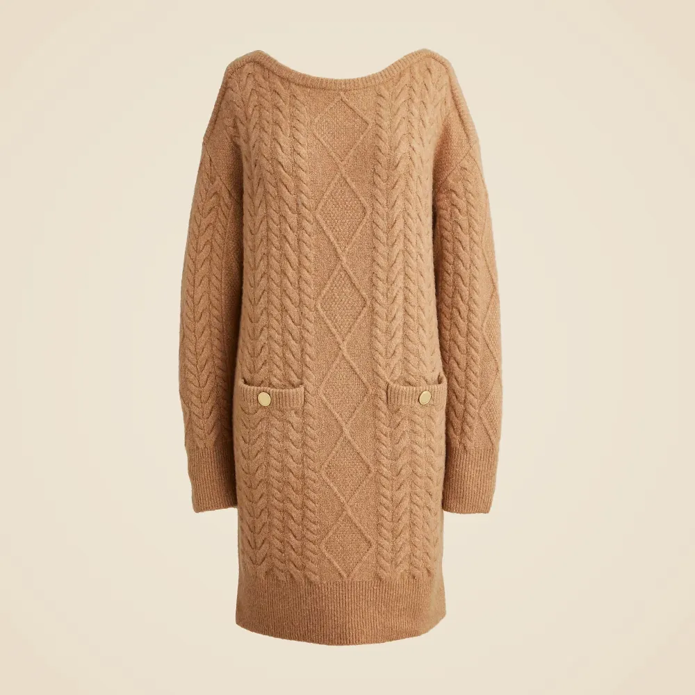 Relaxed Cable-Knit Sweater Dresses