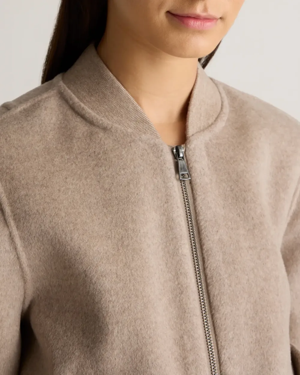 Double-Faced Merino Wool Bomber Jacket