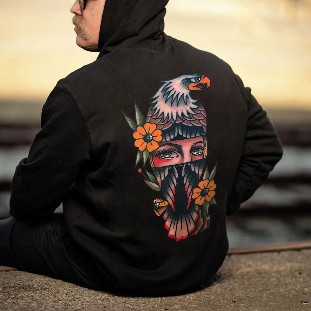 Eagle Mask Printed Men's Hoodie