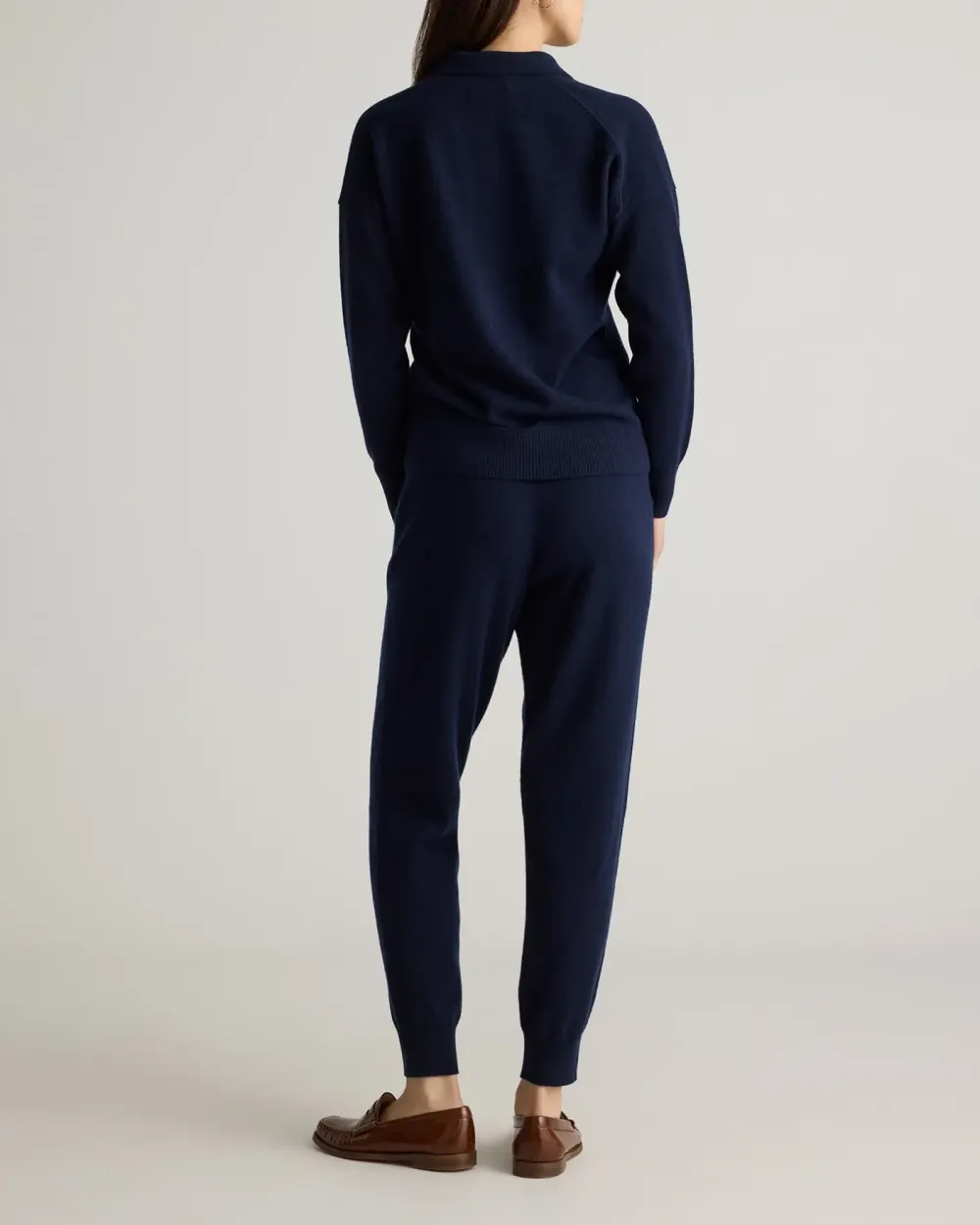 Mongolian Cashmere Polo Sweater