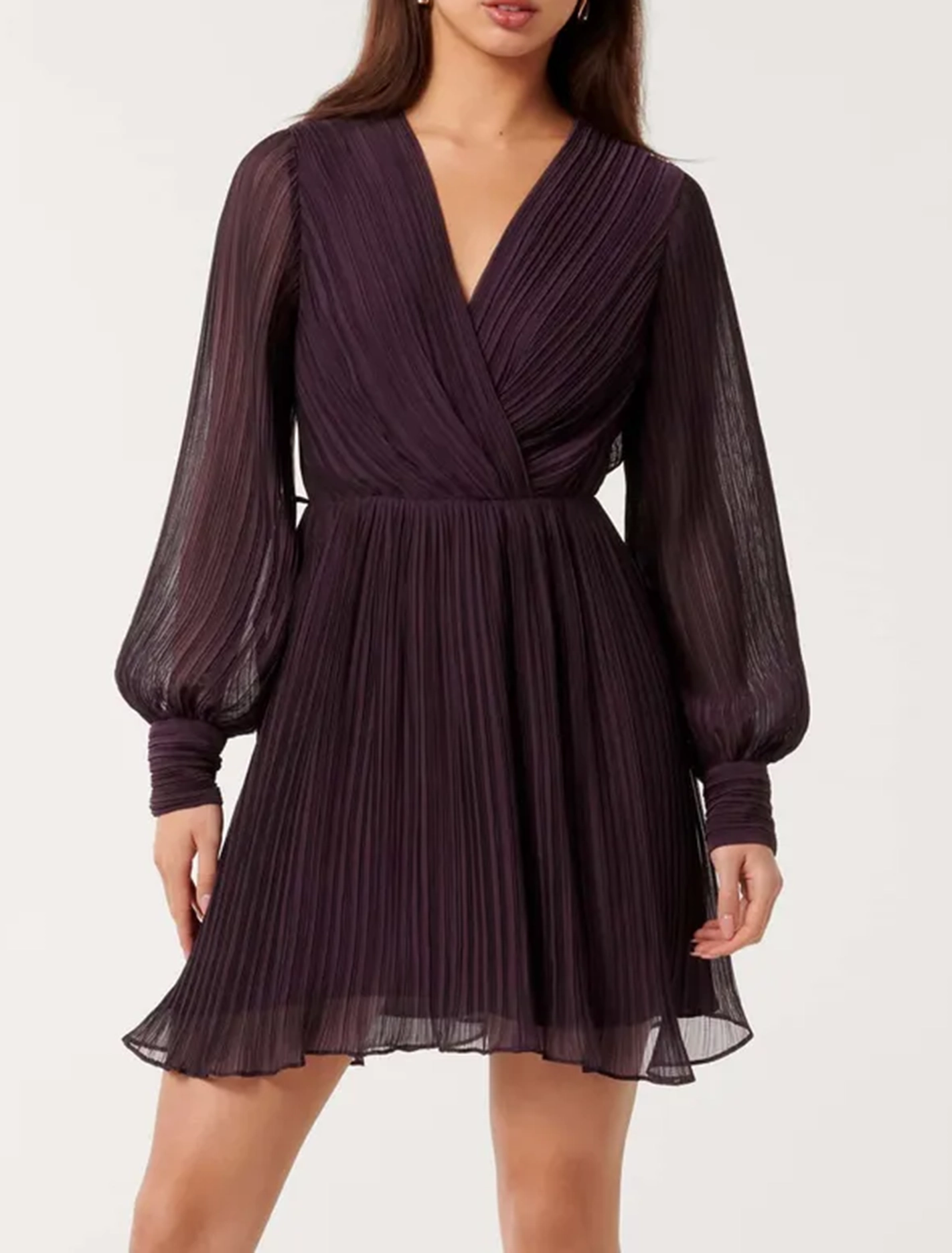 Genevieve Pleated Mini Dress