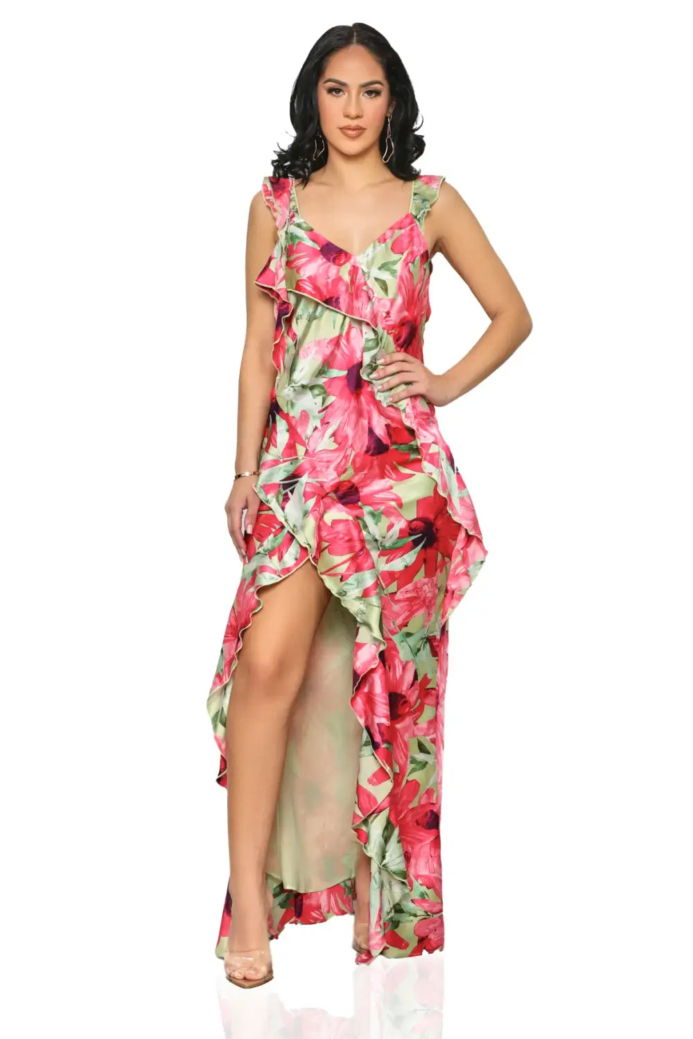 Spring Dreams Floral Maxi Dress (Pink Multi)- FINAL SALE