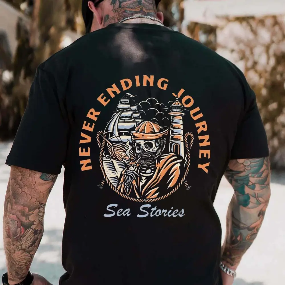 Never Ending Journey Printed Men's T-shirt
