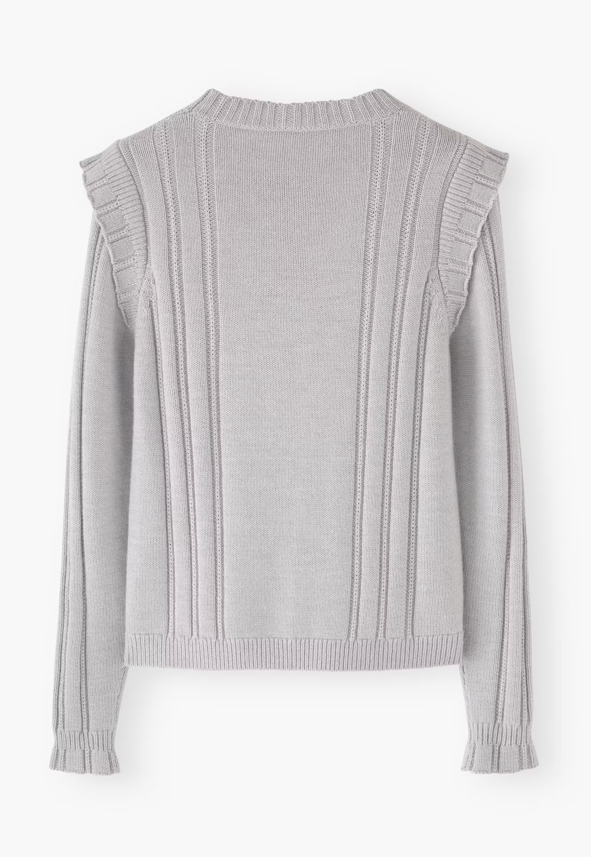 Rib-stitch sweater
Wool & organic cotton