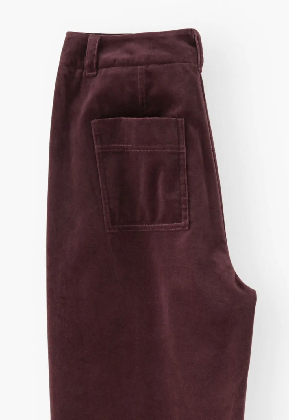 Velvet wide-leg trousers
Cotton velvet