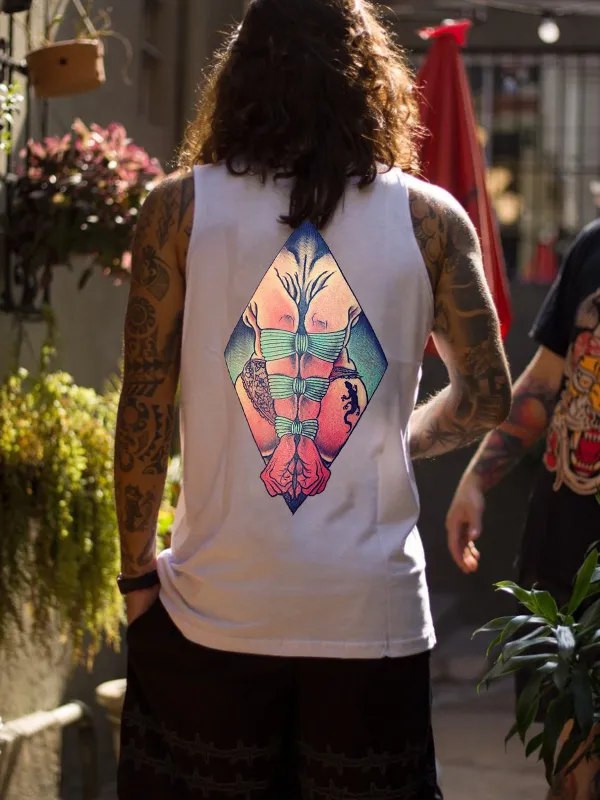Bondage Nude Print Men's Vest