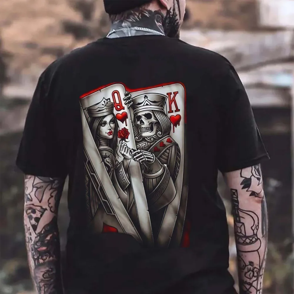 Romantic Poker Printed Men's T-shirt