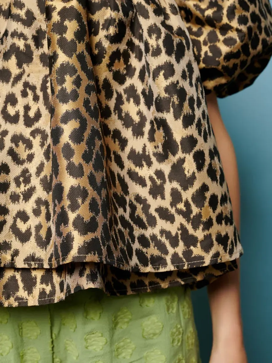 Lola Leopard Jacquard Top