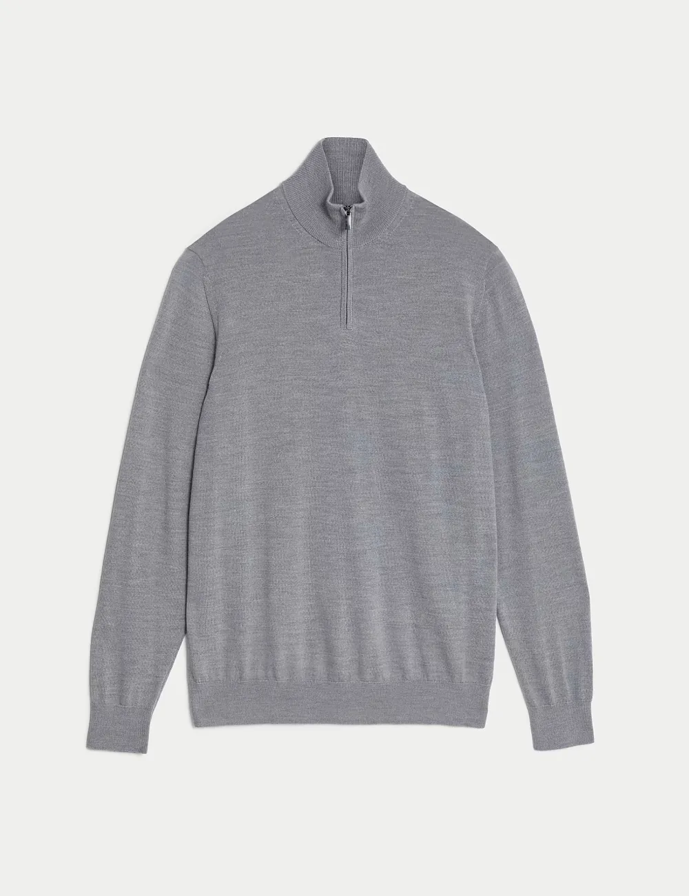 Pure Extra Fine Merino Wool Half Zip Jumper