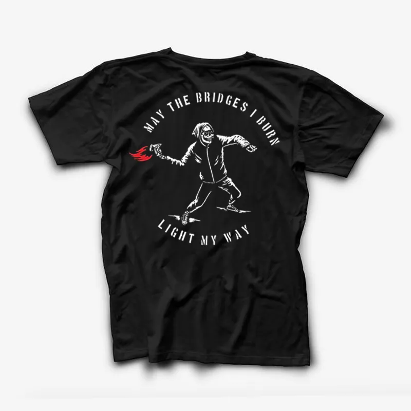 May The Bridges Skull Printed T-Shirt