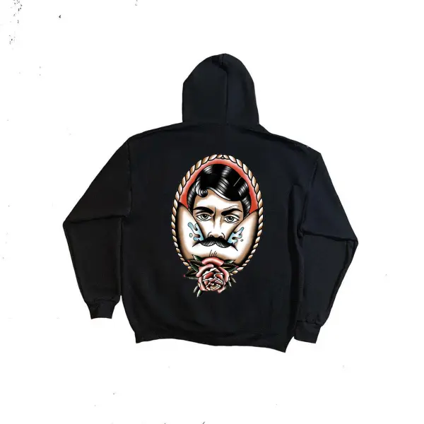 Uncle Beard Printed Men's Zip-Up Hoodie