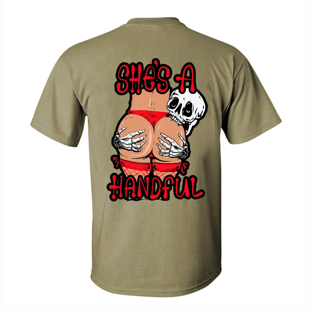 She's A Handful Printed Men's T-shirt
