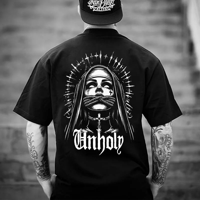 Unholy Nun Printed Men's T-shirt