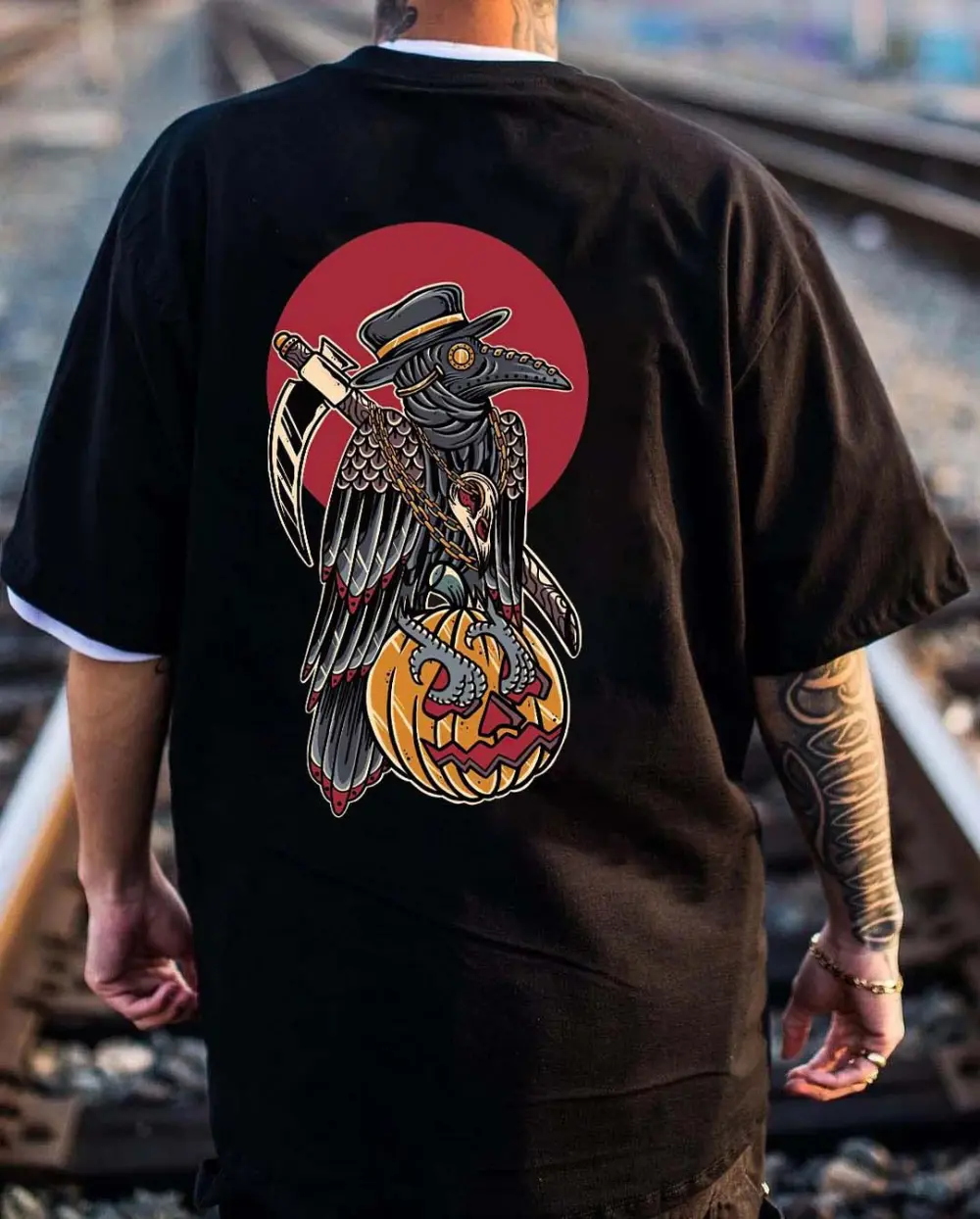 Plague Bird Doctor Printed Men's T-shirt