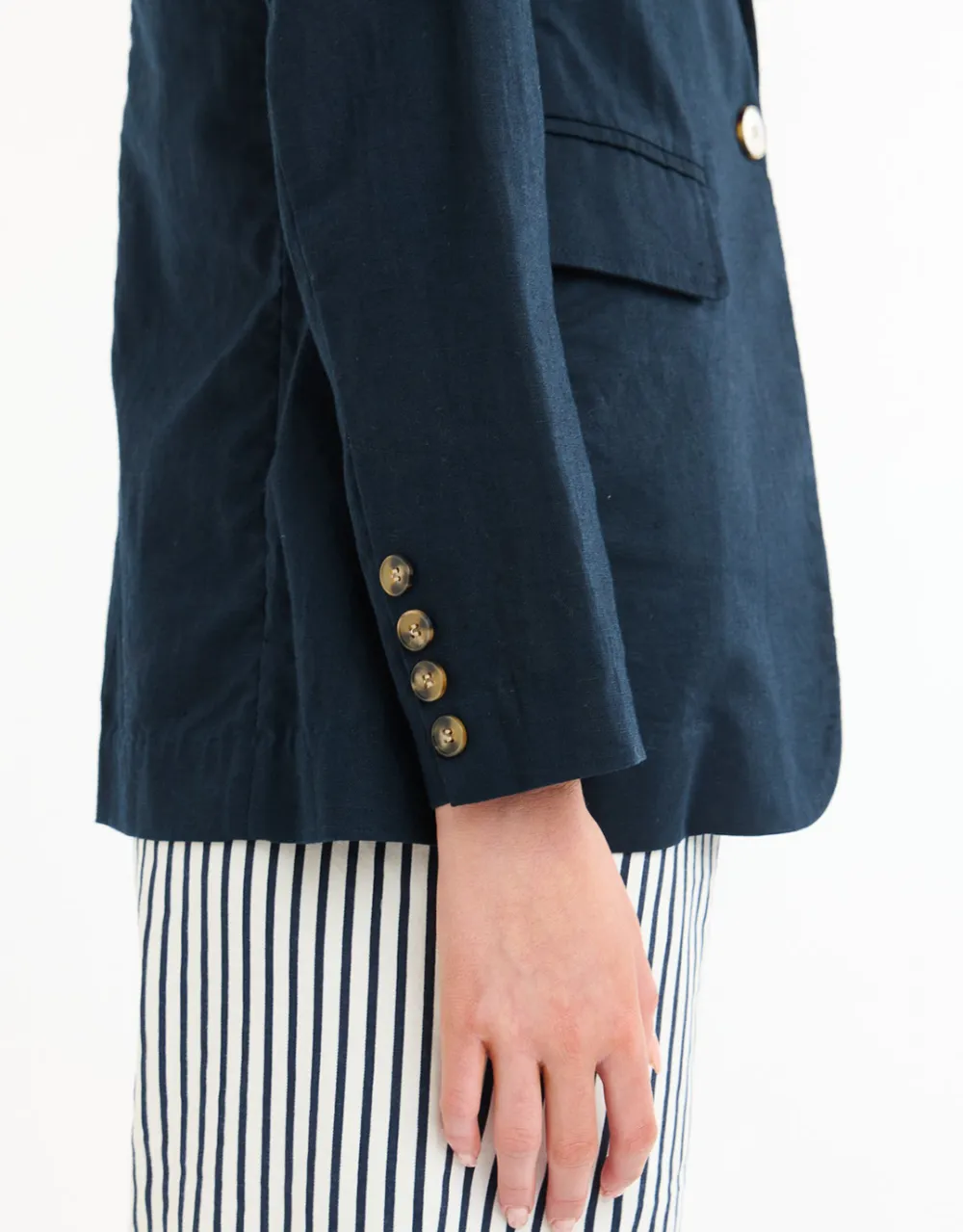 Portofino Linen Blazer - Navy