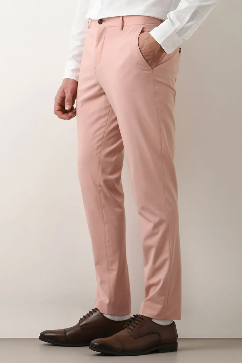 Pink Single Breasted Suit-Set Blazer