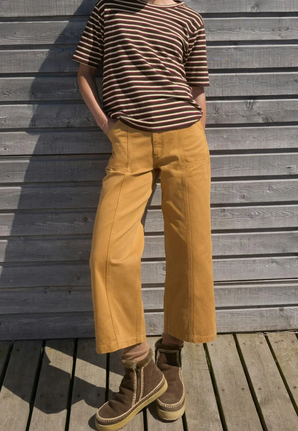 Wide-leg trousers
Cotton twill