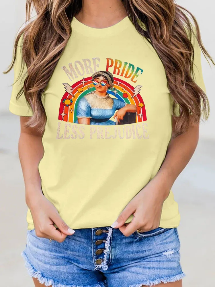 Women'S More Pride Less Prejudice Round-Neck T-Shirt