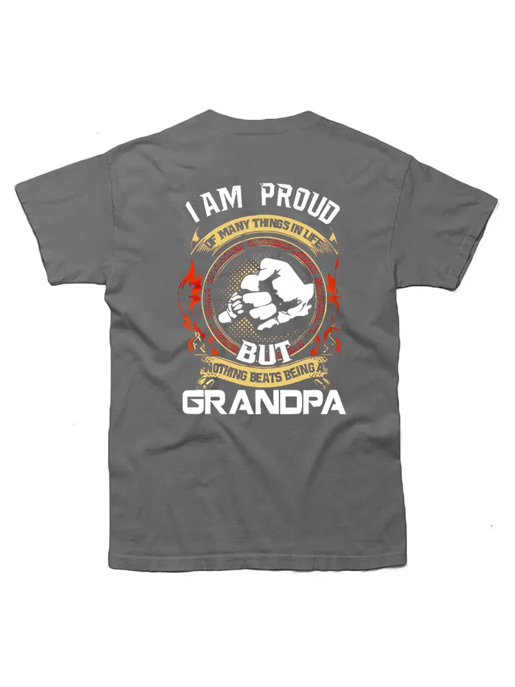 Father'S Day Men'S Letter Hand Gesture T-Shirt